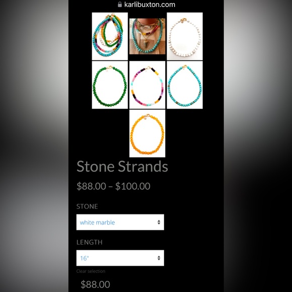 NEW KARLI BUXTON Stone Strand Necklace White Marble NWT - Picture 6 of 6